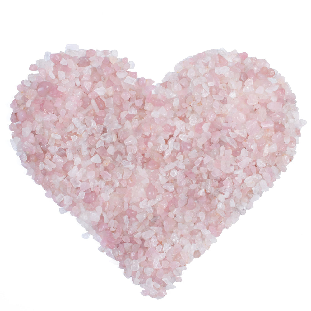 ZAICUS Rose Quartz chips 1 lb pack for crafting and decorative displays.