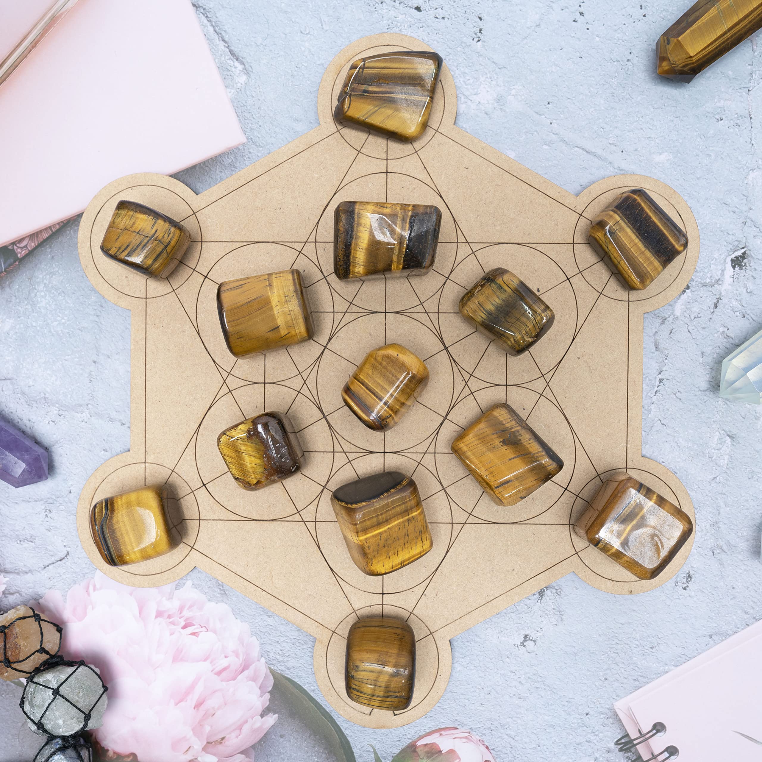 ZAICUS tiger eye tumble stones support chakra balancing during daily routines.