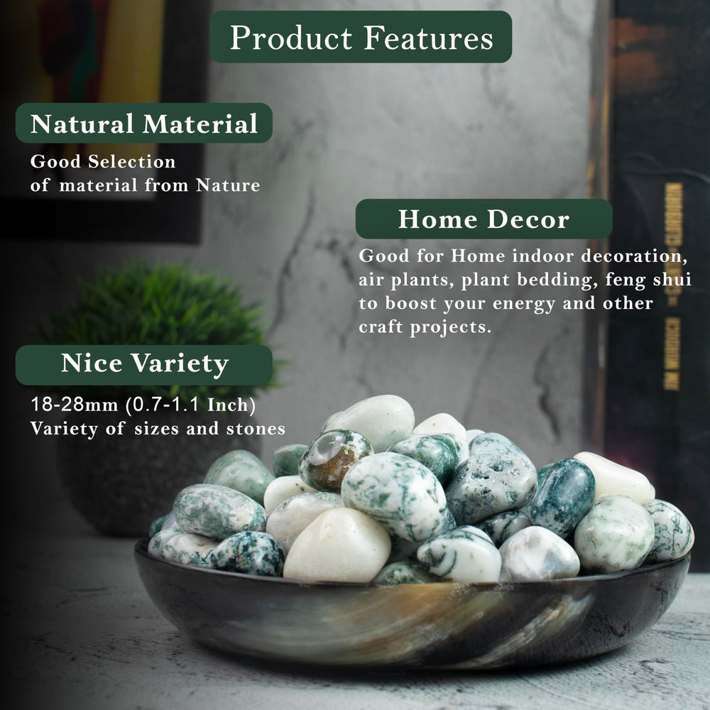 ZAICUS Tree Agate with natural patterns suitable for Reiki or meditation