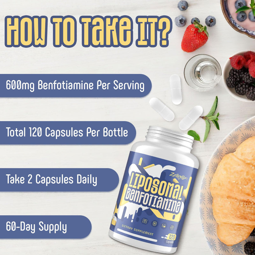 Graphic of Zaigon Benfotiamine ingredients including alpha-lipoic acid