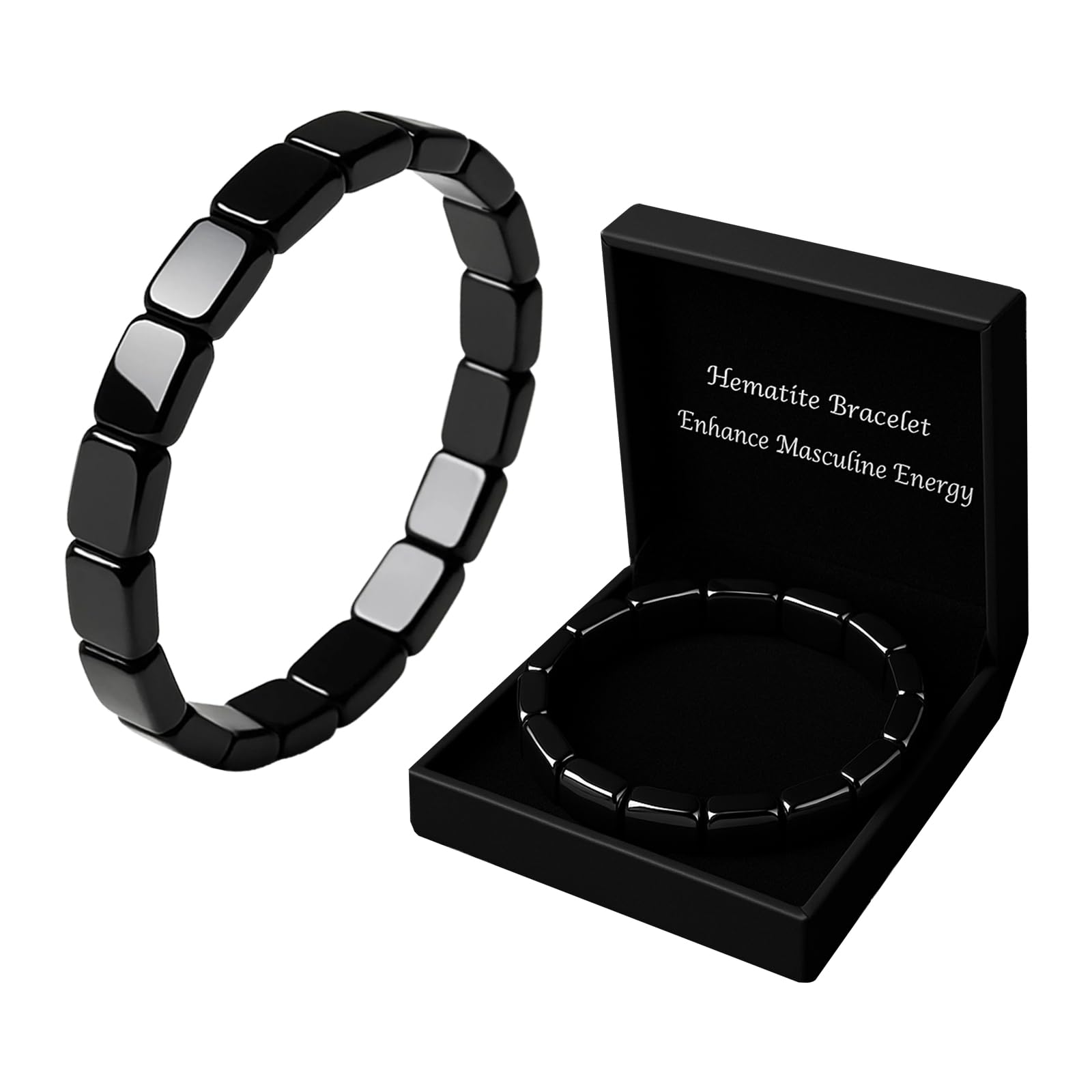 ZAIREG hematite bracelet close-up shows metallic luster for daily wear