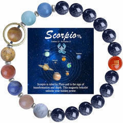 ZaisuiFun zodiac bracelet with planetary stones for cosmic energy