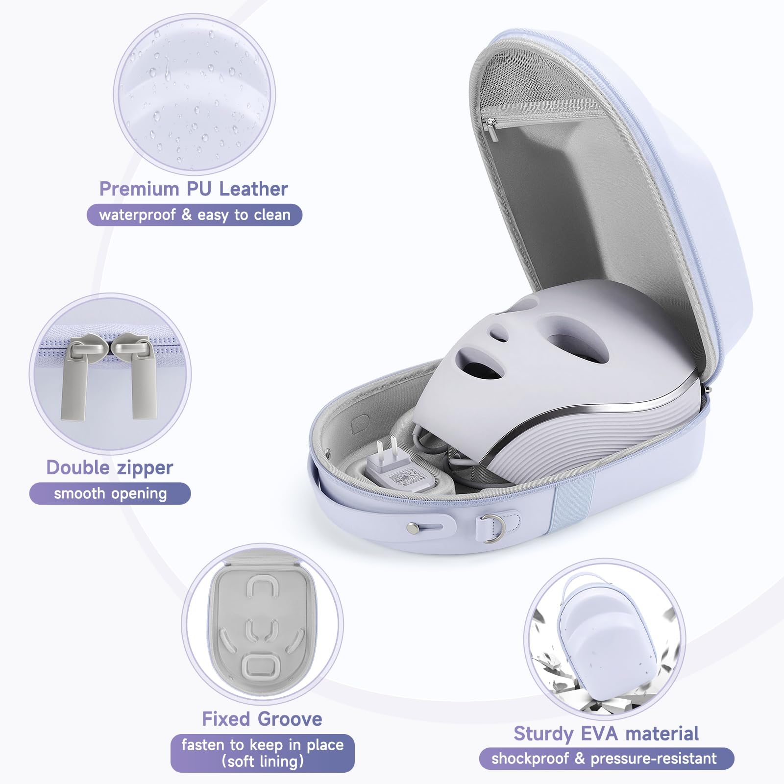 Zalirium Case with handle and adjustable strap enables comfortable hand or shoulder carry.