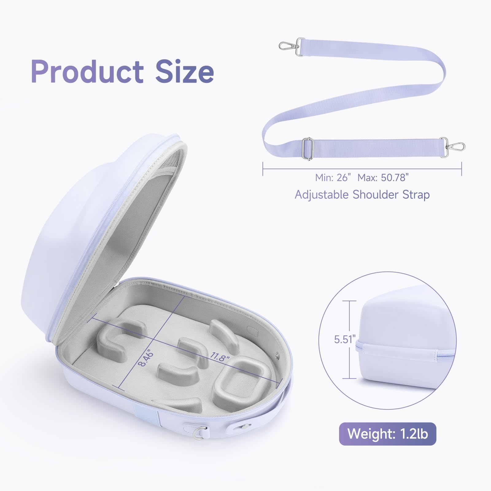 Zalirium Case is travel-ready with luggage strap for easy airport handling.