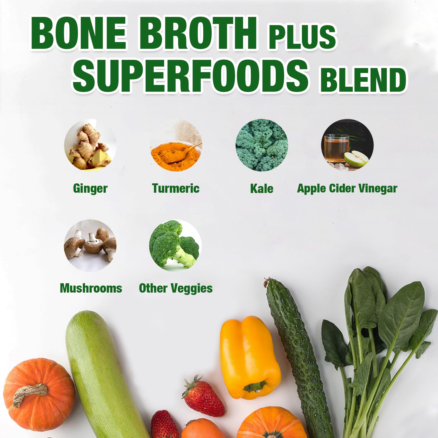 Zammex Bone Broth Plus Turmeric label closeup highlights turmeric and clean ingredients