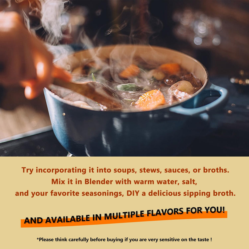Zammex broth protein in soup to enrich flavor and protein