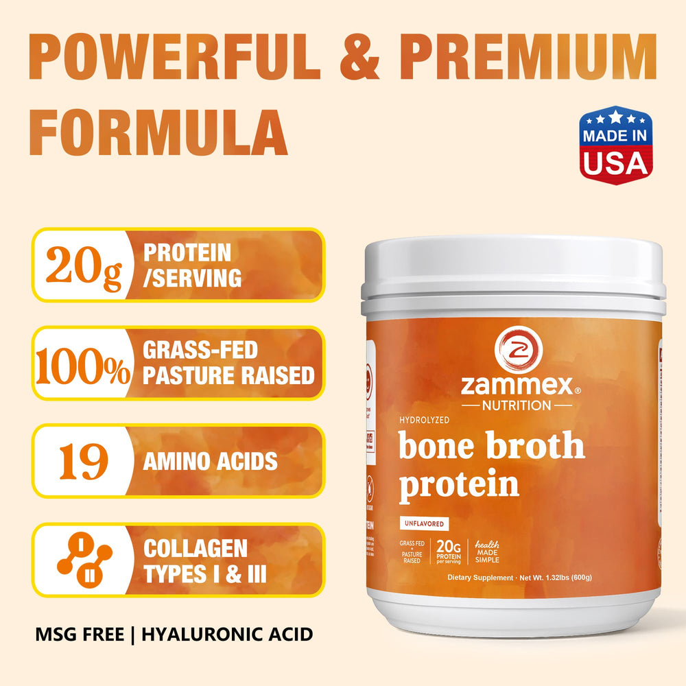 Close-up of textured powder highlighting hydrolyzed collagen