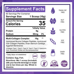 Zammex Multi-Collagen scoop with measurement for accurate 10g servings