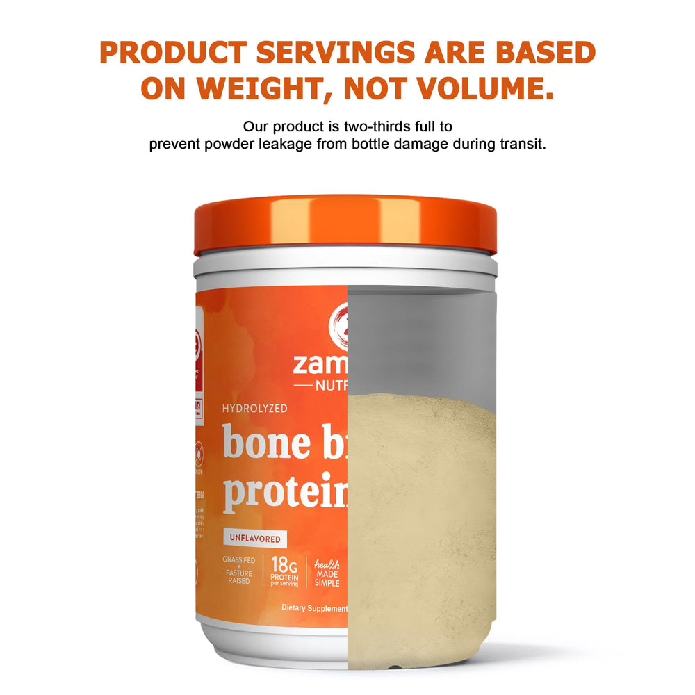 Zammex nutrition panel emphasizing 20g protein per serving.