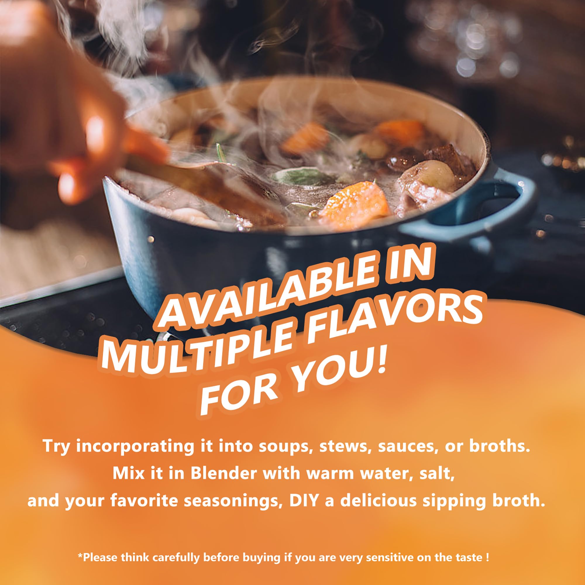 Zammex soup base with bone broth powder, rich flavor and nutrient boost.