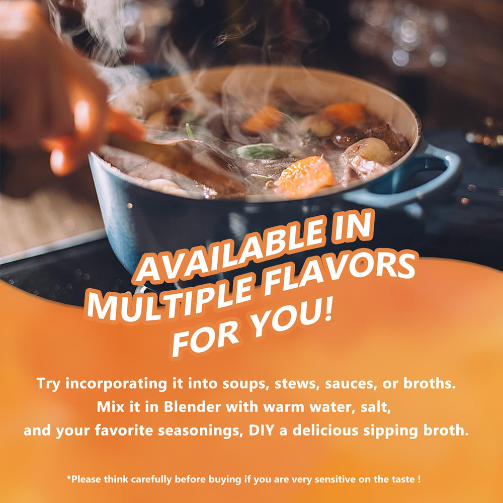 Zammex soup base with bone broth powder, rich flavor and nutrient boost.