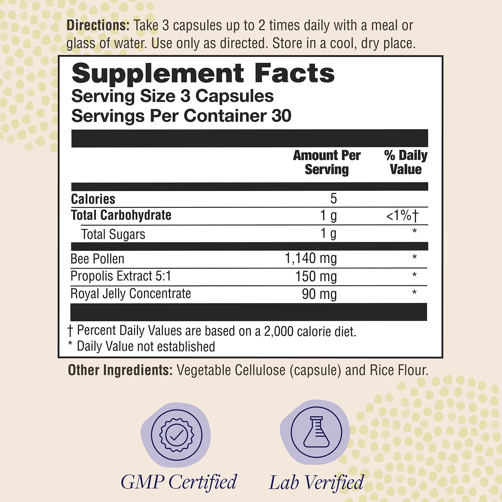 ZAND Bee Therapy propolis-royal jelly blend capsules for daily wellness