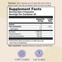 ZAND Bee Therapy propolis-royal jelly blend capsules for daily wellness