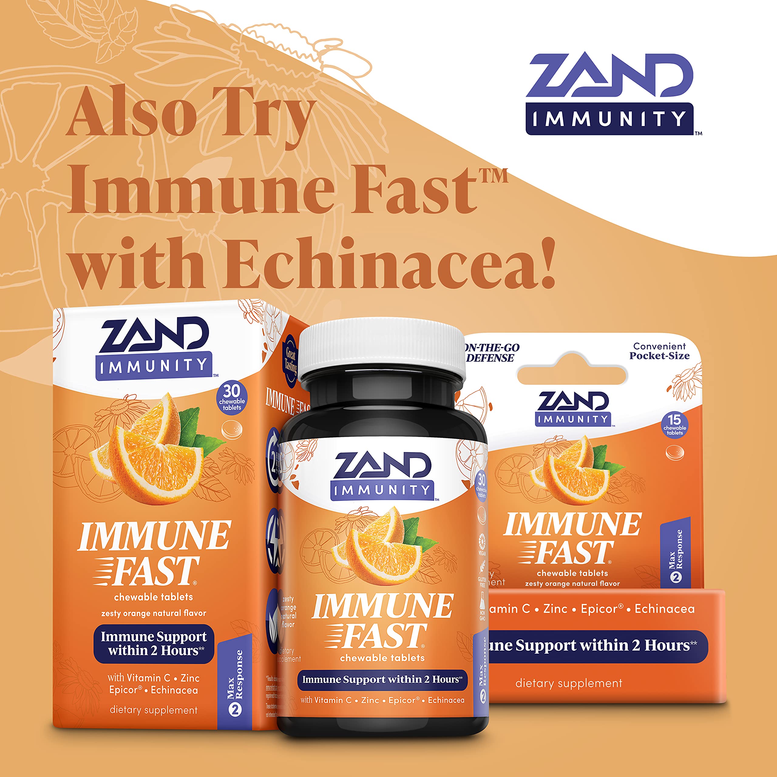 ZAND label shows 125 mg elderberry per gummy for flavor and daily use
