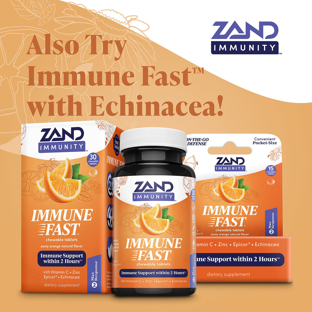 ZAND label shows 125 mg elderberry per gummy for flavor and daily use