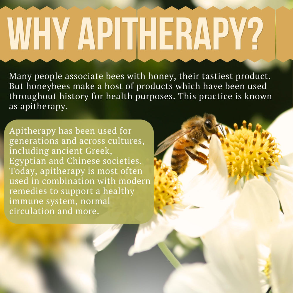 Close-up of the ZAND label emphasizing quality and apitherapy heritage.