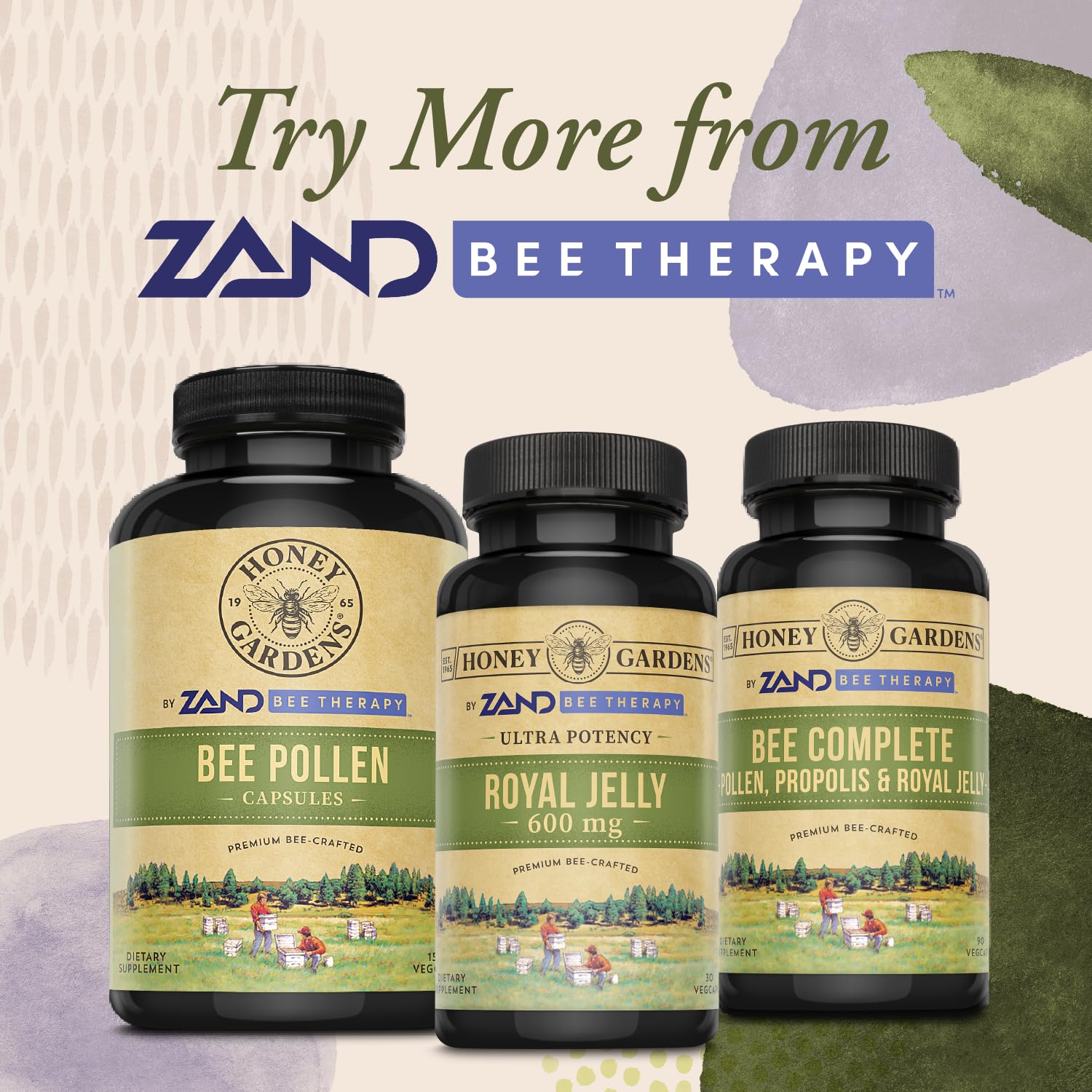 ZAND Honey Gardens quality testing seal indicating GMP standards.