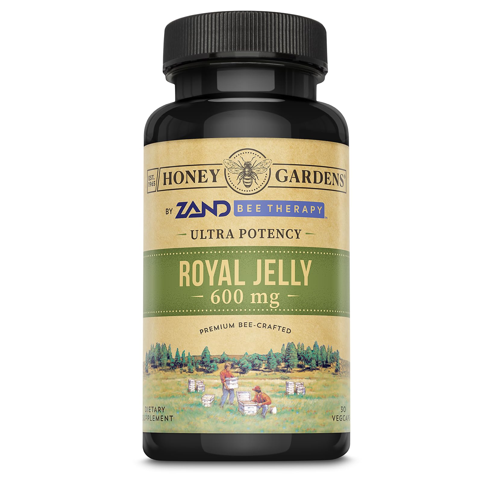 ZAND Honey Gardens royal jelly capsule close-up for daily wellness.