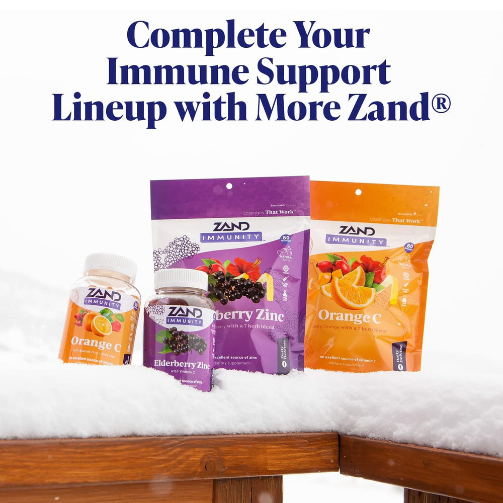 ZAND Insure Herbal glass dosing cup suggests easy, clean serving during routines.