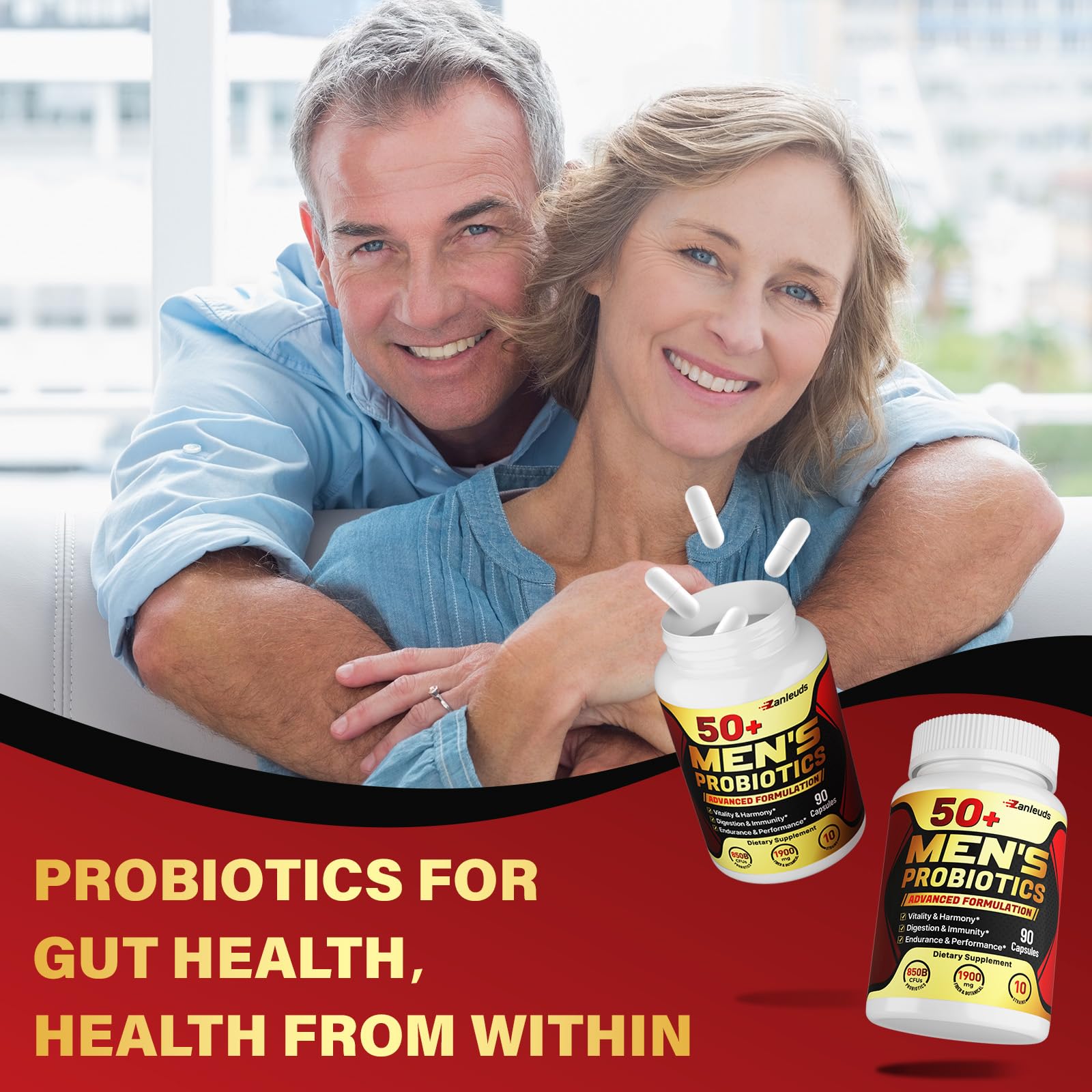Zanleuds Probiotics 90 vegetarian capsules offer a shelf-stable option.