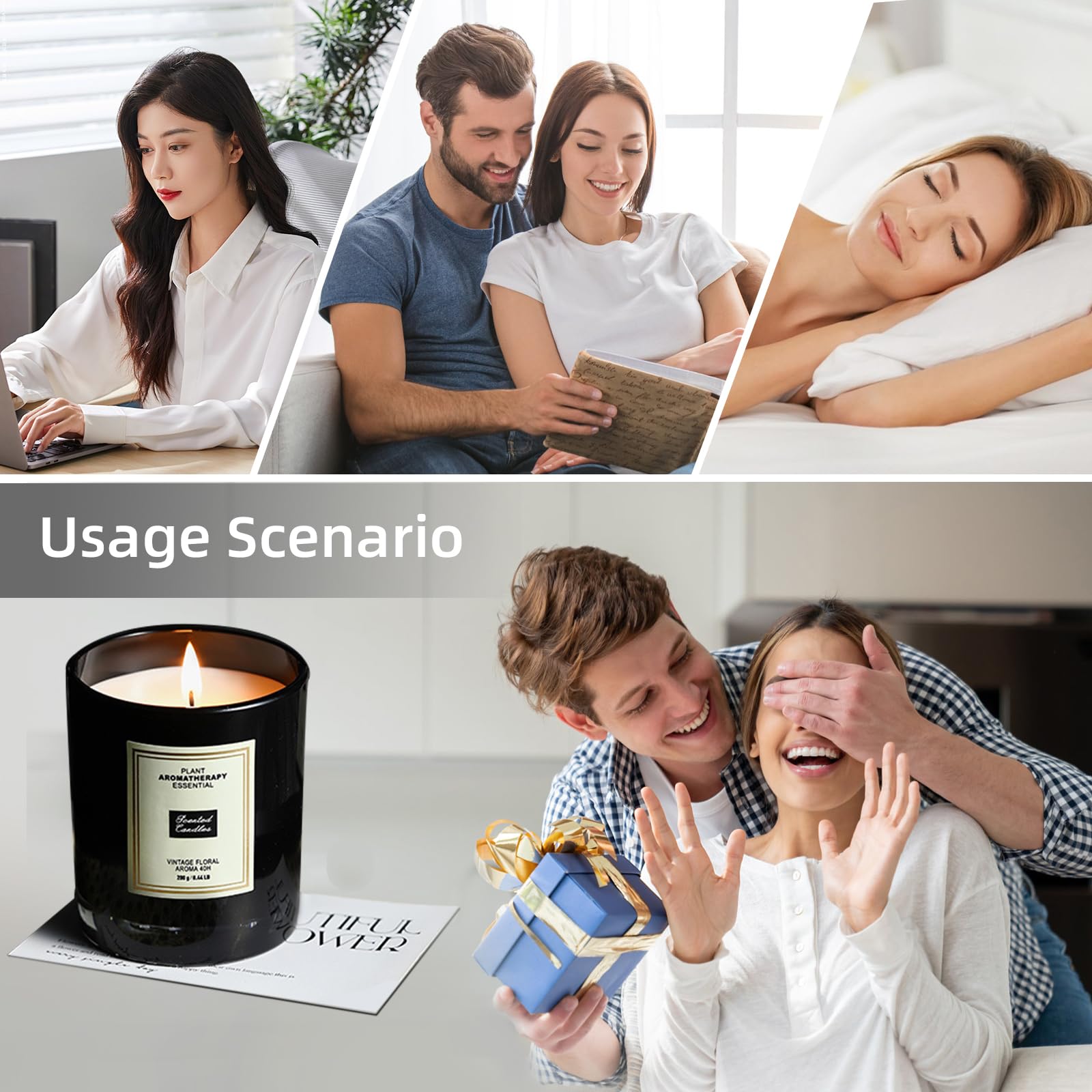 Gift-ready packaging scene highlighting the candle as a thoughtful present