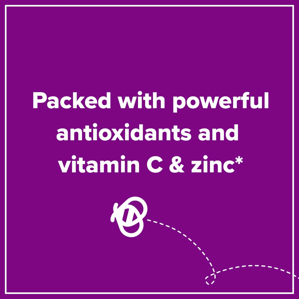Zarbee's Daily Immune Support bottle side view showing size