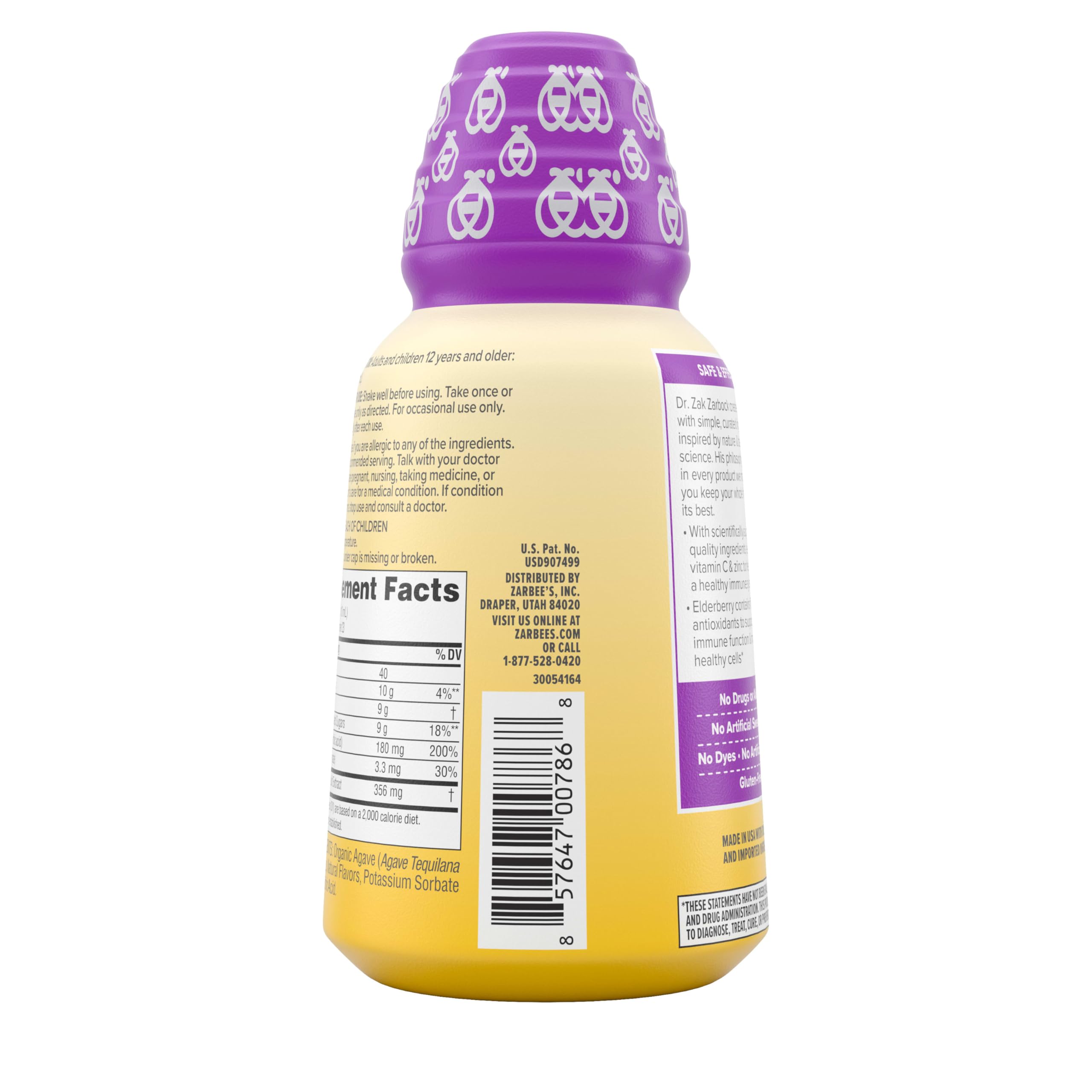 Berry-flavored Zarbee's syrup visual for daily use