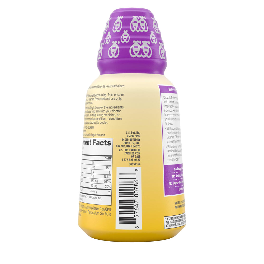 Berry-flavored Zarbee's syrup visual for daily use
