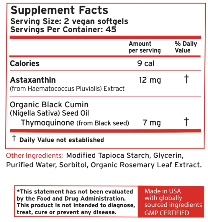 Close-up of Zatik Astaxanthin 12mg softgels, easy-to-swallow capsules
