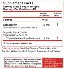 Close-up of Zatik Astaxanthin 12mg softgels, easy-to-swallow capsules
