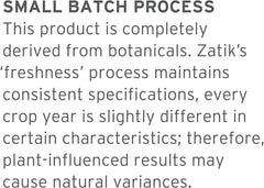 Third-party test seal on Zatik packaging for potency and purity