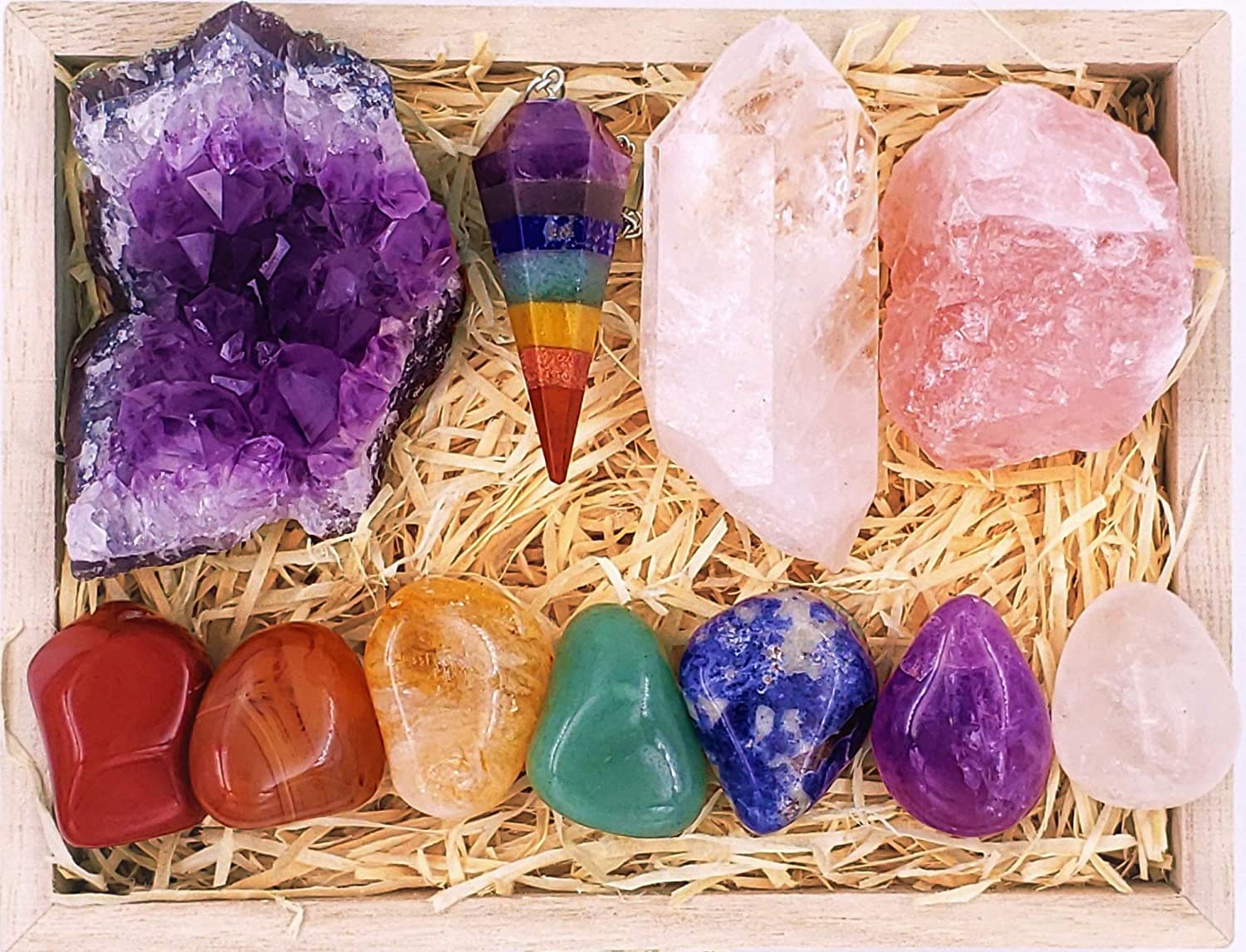 ZATNY chakra kit in wooden box for meditation and decor
