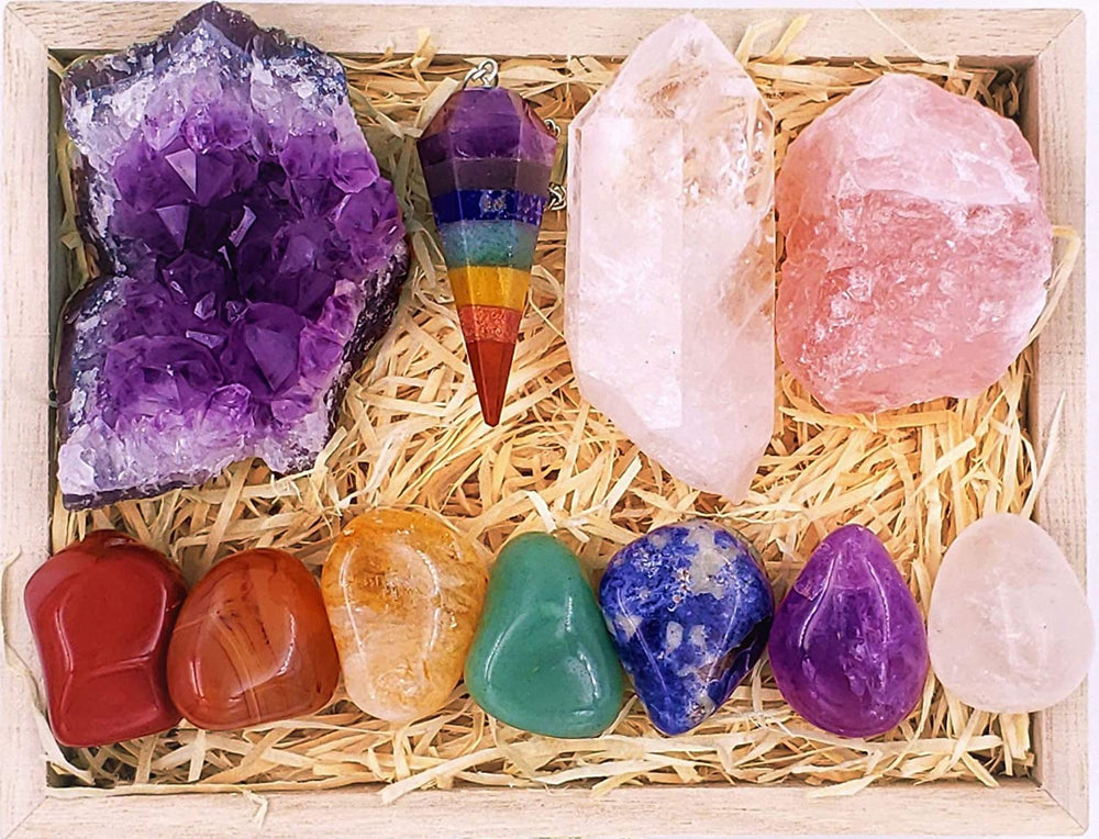 ZATNY chakra kit in wooden box for meditation and decor