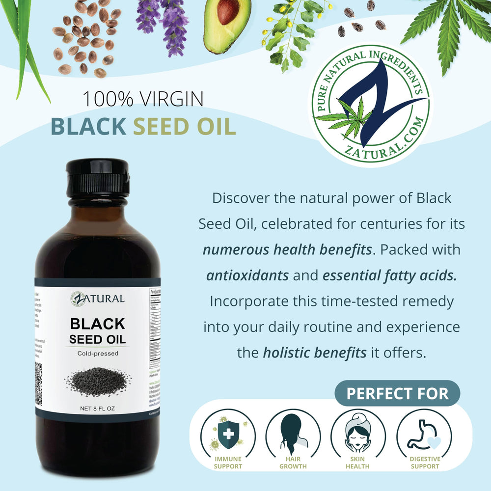 Zatural black seed oil cap sealing freshness on the bottle.