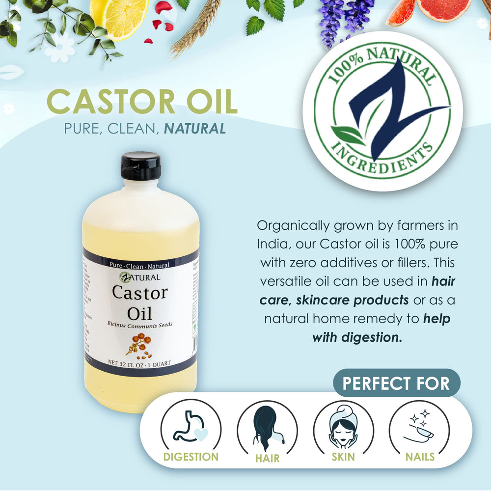 Dense viscosity of Zatural castor oil for thorough application