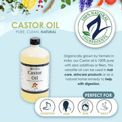 Dense viscosity of Zatural castor oil for thorough application