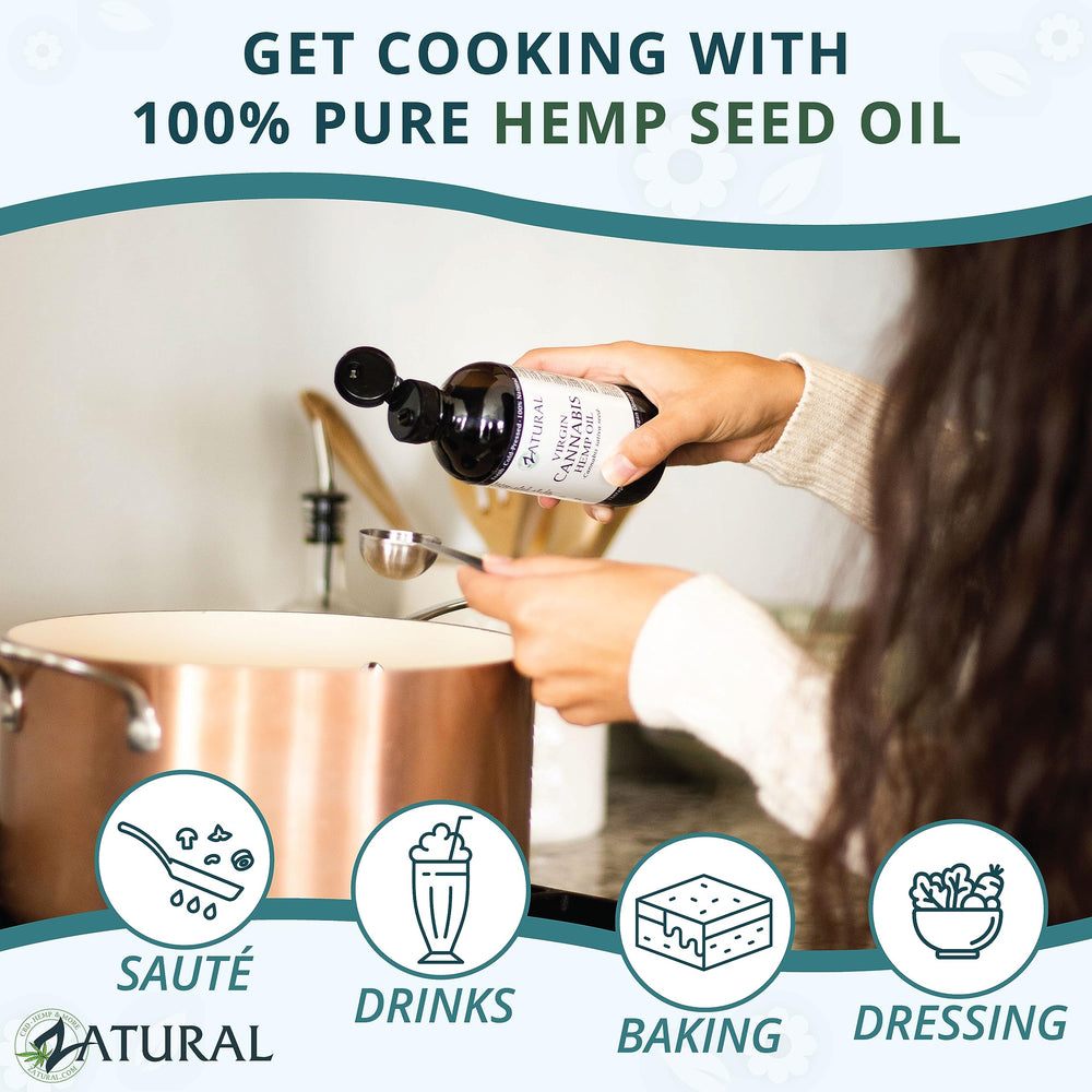 Zatural Hemp Oil bottle with measurement marks for portions.