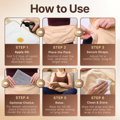 Zaynoo waist wrap supports targeted warmth during wrap sessions.