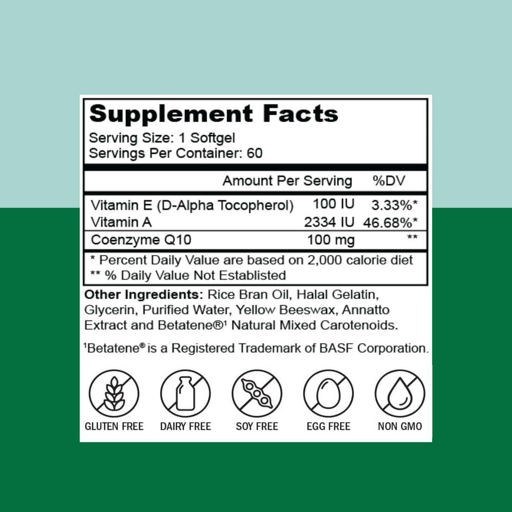 Close-up of Zaytun CoQ10 with advanced absorption technology for better bioavailability.