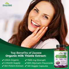 Label highlighting 80% silymarin content for high-quality extract