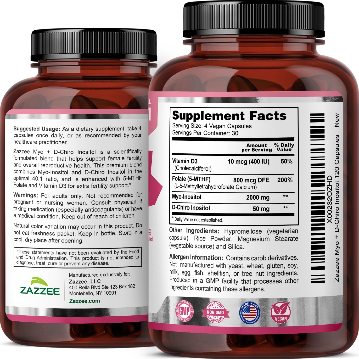 Zazzee capsules in glass of water illustrate easy dosing.