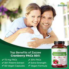 Label close-up highlighting 50:1 extract and soluble PACs for potency.