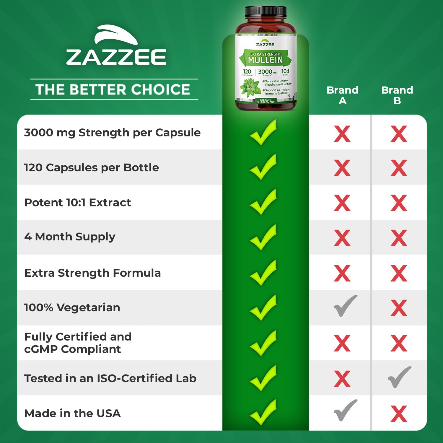 Zazzee Extra Strength Mullein 10x shelf packaging