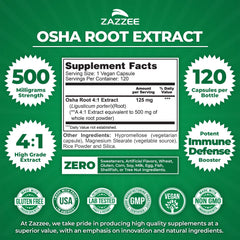 Zazzee Osha Root capsules ready for daily wellness routine