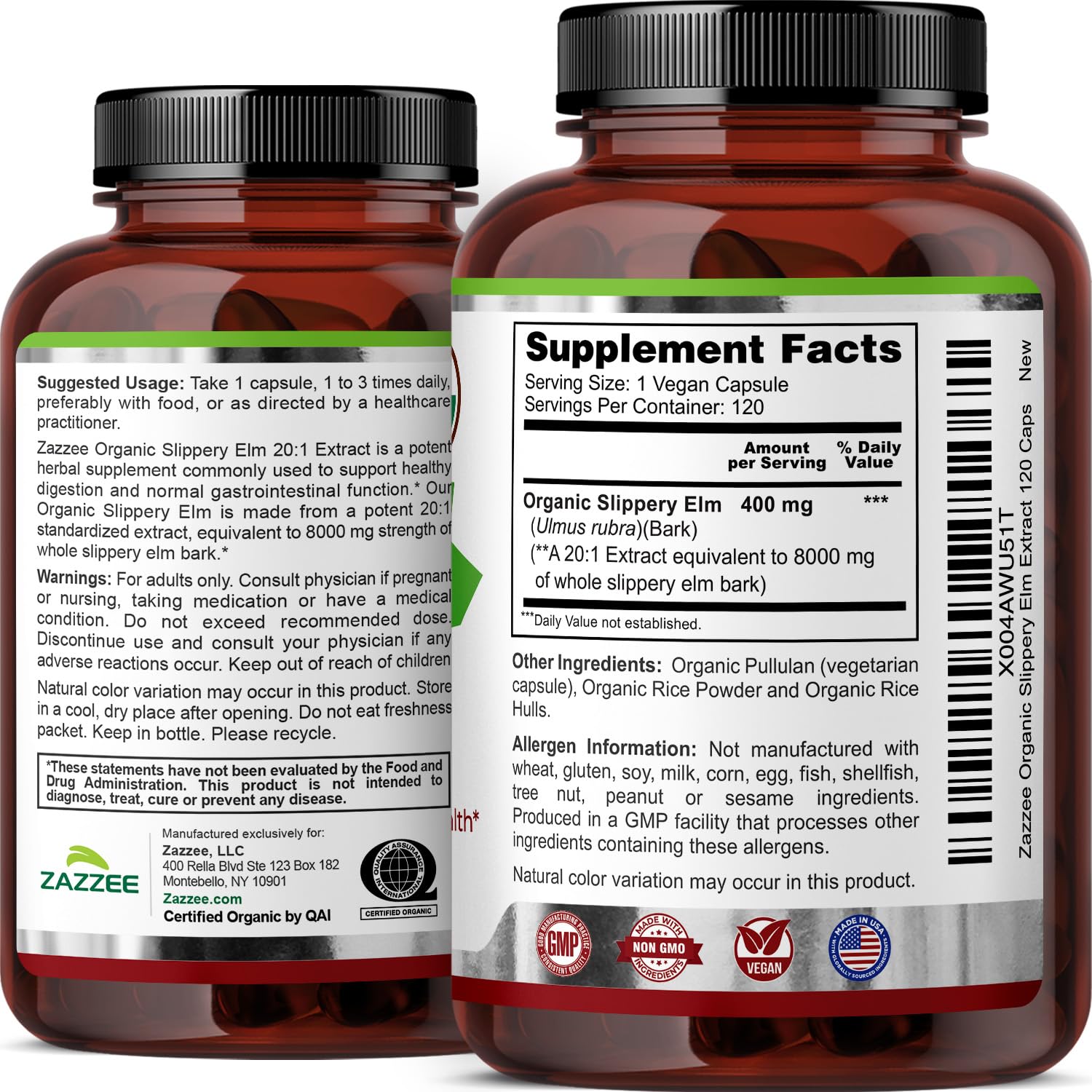 Product packaging close-up reveals organic certification details