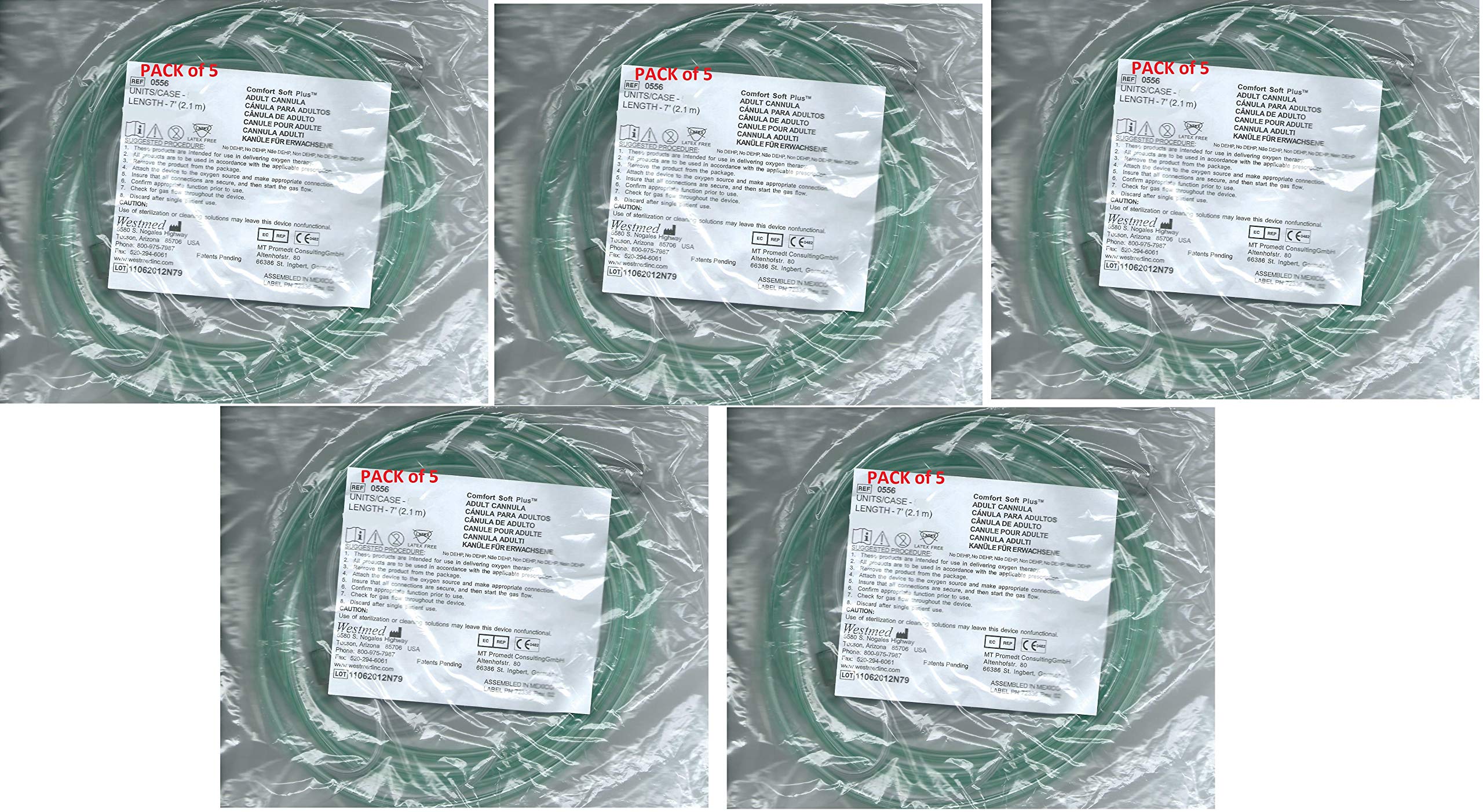 ZCIZIU Westmed 0556 7 ft green tubing for comfortable extended wear