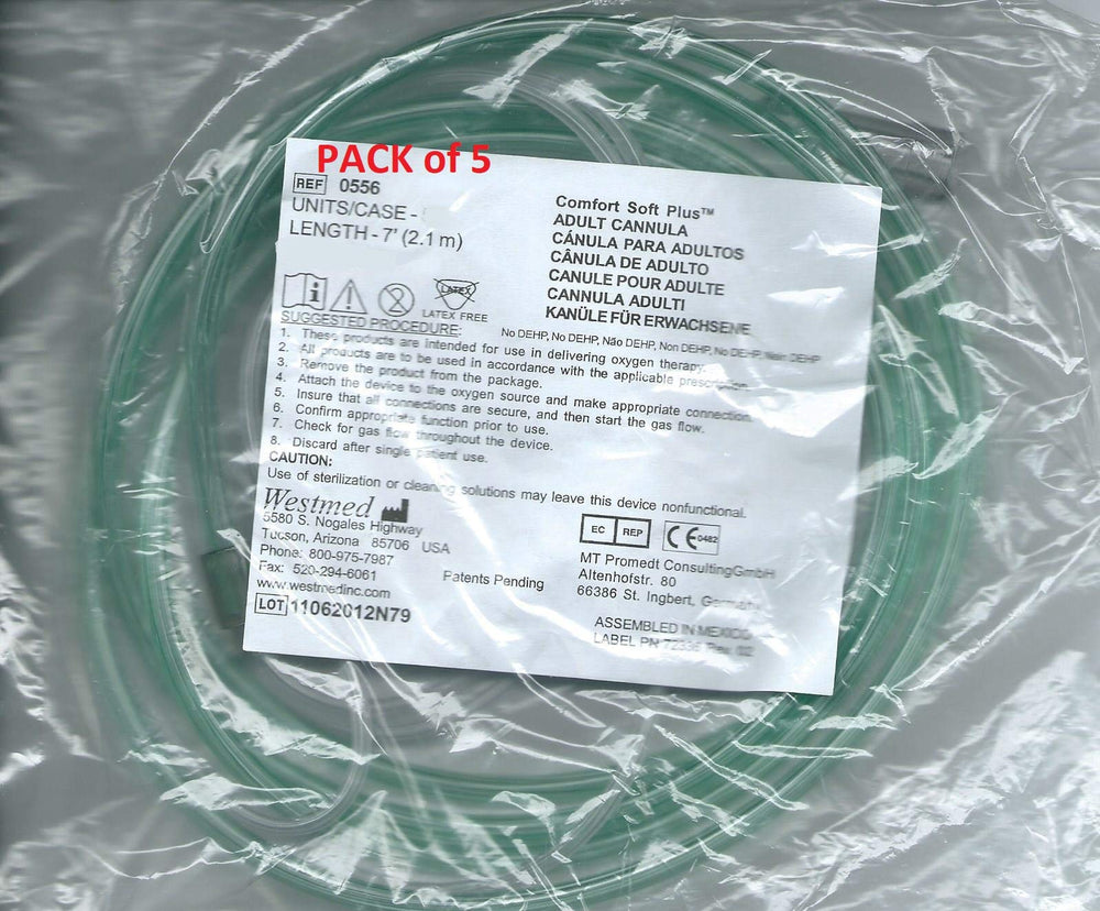 Westmed 0556 tubing close-up showing elastic, skin-friendly material