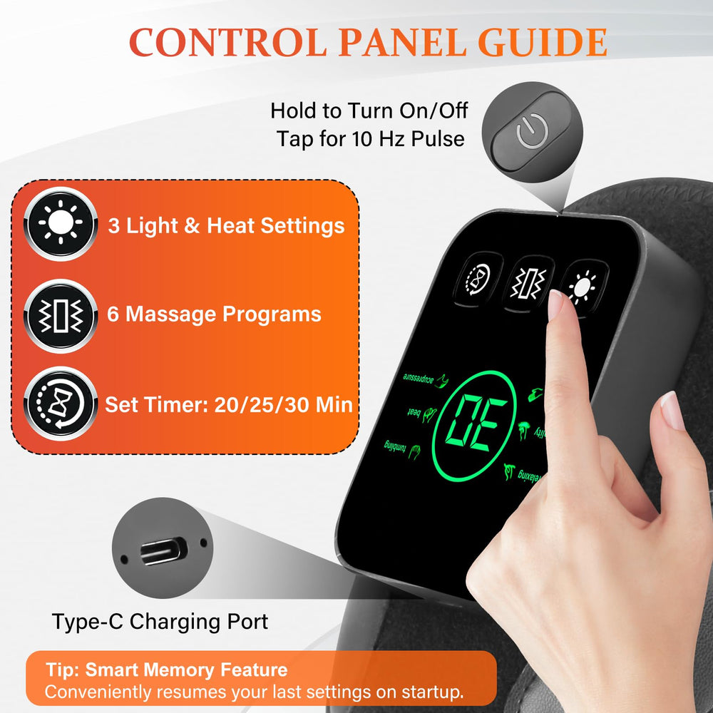 Zdatt cordless knee massager with 5000mAh battery for portability