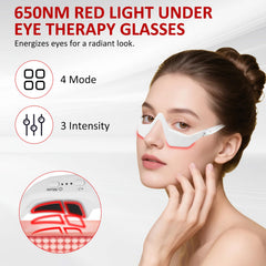 Zdatt red-light glasses with microcurrent for at-home eye rejuvenation