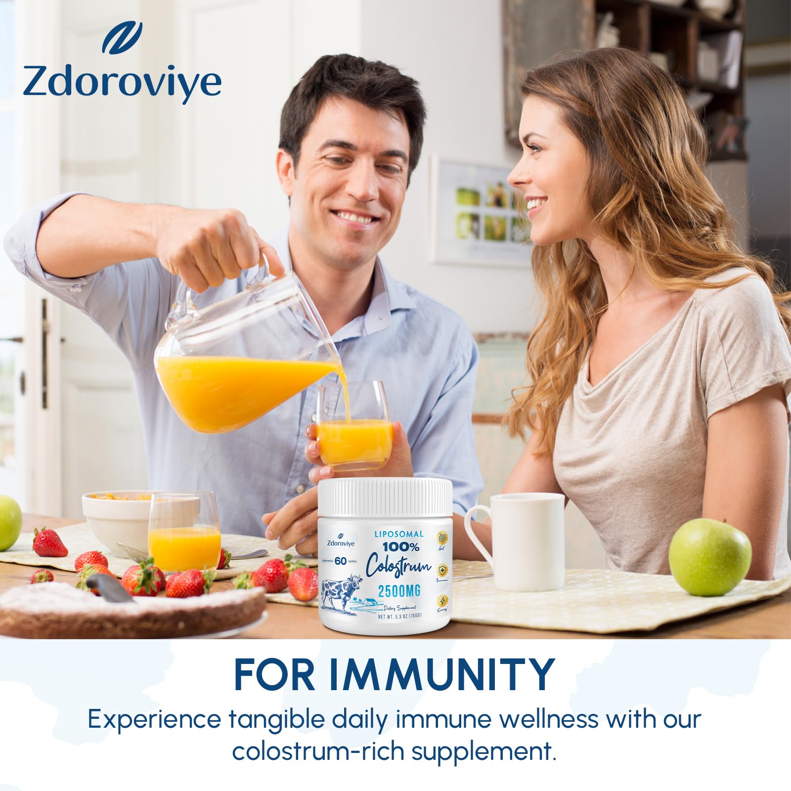 Bottle label zoom highlighting 2500 mg per serving and 60 servings